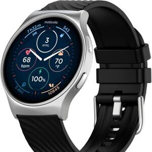 Motorola Moto Watch 120 - Premium Bluetooth Smartwatch Black, Silver